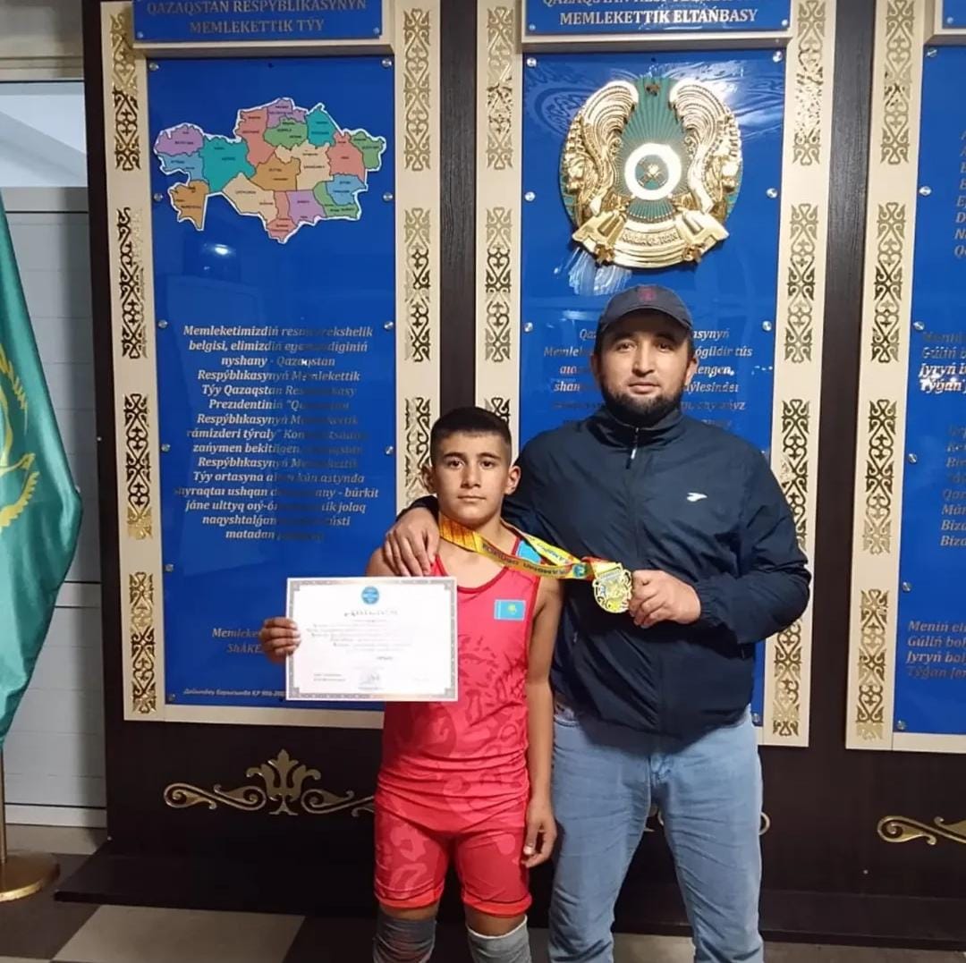 Жамбыл облыстық еркін күрес  турнирінің чемпионы!