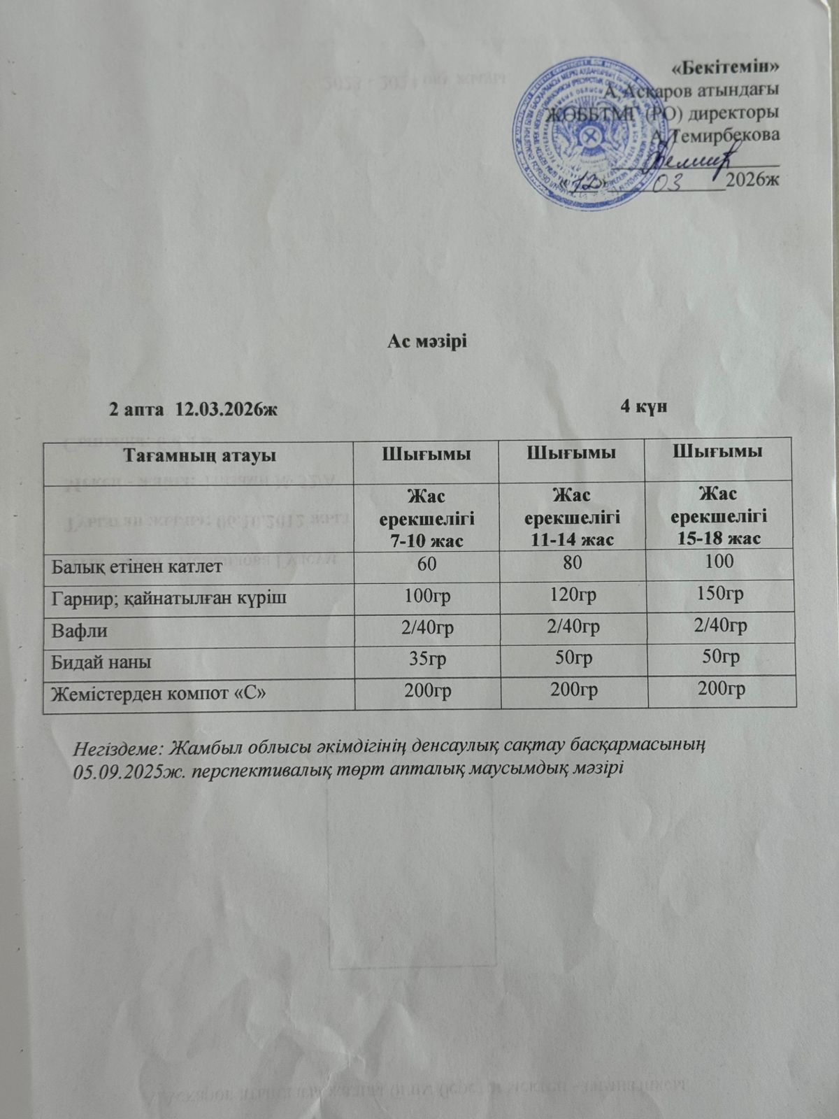 ас мәзірі