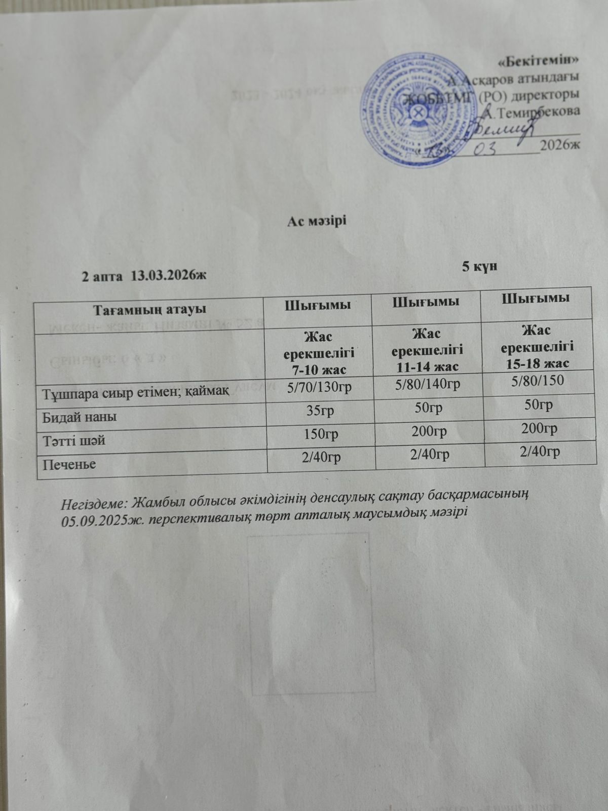 ас мәзірі